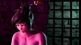 you ready for mei getting corrupted outdoors tied up in latex choking on fat cock public bdsm blender animation