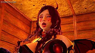 sharlea and glyssha's succubus tongues dive deep into wet pussies