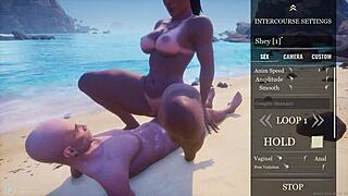 Big ass milf shey takes wild pounding from huge white cock gunjar in horny animations