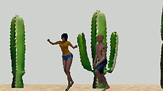 samba lady shakes ass in new 2024 hentai game stage sex play