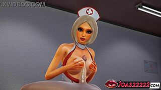 i crave that hot nurse's tongue licking my cock pov titfuck blowjob in sexy dress