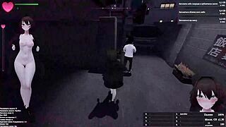 She flashes naked body stranger then gangbang creampie anal tits 3d hentai game