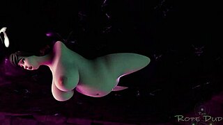 you ready for mei getting corrupted outdoors tied up in latex choking on fat cock public bdsm blender animation