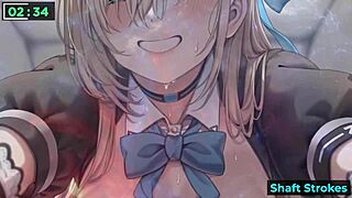 black succubus femdom hentai joi pushes jerk off endurance to the limit in episode 4