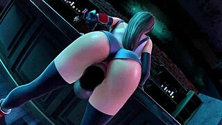 Barret's massive black cock rams Tifa Lockhart's all holes with anal and titty fuck ending in body cumshot animated Final Fantasy porno
