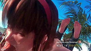 hitomi's dead or alive blowjob turns into 3d anime face fuck