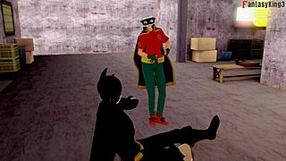 hey robin, caught spying on harley quinn's sheer halloween tits in fantasyking3 full hentai movie?!