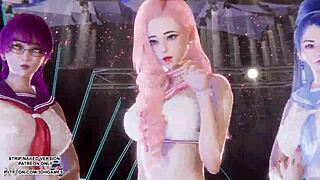 ahhh akali ahri seraphine kaisa evelynn dance so sexy