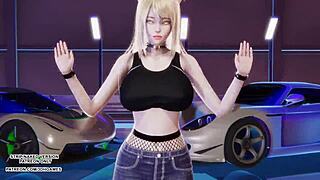 MMD EXID Pink Hot Dance Features Ahri Seraphine Akali K/DA League Legends Hentai Vibes
