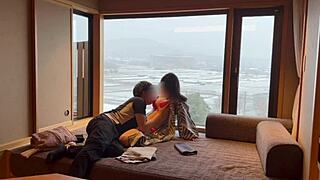 bathhouse beauty slips out of yukata for homemade fuck. curvy japanese gf licked kissed poolside