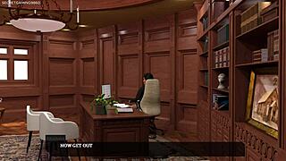 yo, first time in the office sucking this massive futanari cock from futa dominium game... damn!