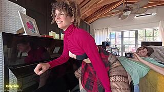 Piano Teacher Fucked to Gushing Cumshot