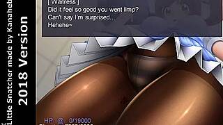 Little Snatcher Waitress Teases In Sheer Pantyhose With Huge Ass And Tits