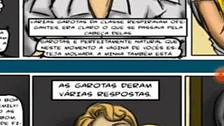 She rides monster black cock in classroom hentai synced to music