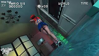 super mario sis gapes wide for giant cock anal fisting creampie in superhero pipe adventure!