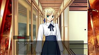 fate stay night realta nua day 5 part 2 hides massive cock ass tits gameplay español anime hentai