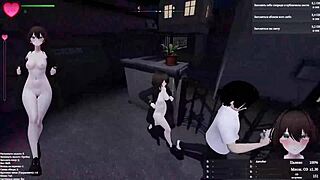 She flashes naked body stranger then gangbang creampie anal tits 3d hentai game