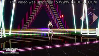 Ahri sways seductively in sexy kpop dance touching body in league of legends uncensored hentai