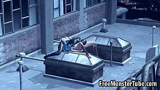 SUPERWOMAN PUSSY LICKED DEEP BY CATWOMAN OUTDOOR CUNILINGUS MUFF DIVING ORAL