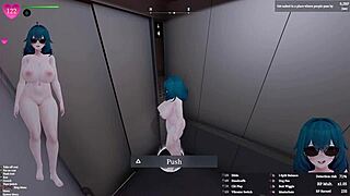 secret femboy manaka flashes big tits futanari. uncensored exhibitionism mission apartment 100