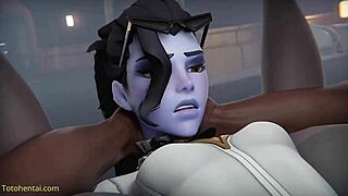 widowmaker plays with gang double penetration big black monster cocks anal assfucking moaning group interracial seven deadly sins