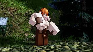 roblox adachi rei inflated by bbc blowjob cum kill la kill 3d