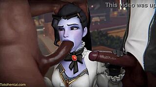 widowmaker plays with gang double penetration big black monster cocks anal assfucking moaning group interracial seven deadly sins