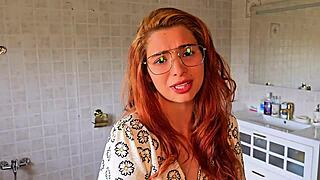 i love fucking my redhead co-worker deepthroat blowjob doggystyle in wifes bed homemade pov cum facial feet fetish