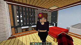 FUCKING THIS MILF'S JUICY PUSSY TITS BOUNCING IN MINECRAFT JENNY MOD!