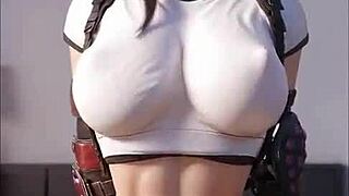 Tifa Lockhart Rides Dick Missionary to Doggystyle Ahegao Creampie Uncensored