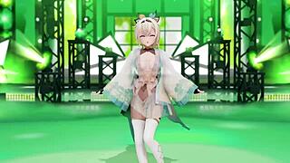 check out iroha's sexy 3d mmd dance moves in hentai style