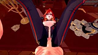 Mavuika Fucks Naked in Jeans Office Genshin Impact Fantasy