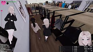 EXHIBITIONIST CUTIE SQUIRTS PUBLICALLY IN SEXY OUTFIT HENTAI!