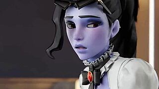 widowmaker plays with gang double penetration big black monster cocks anal assfucking moaning group interracial seven deadly sins