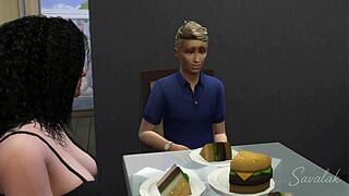 he pounds his best friend's milf mommy doggystyle rough interracial without mercy until facial cumshot