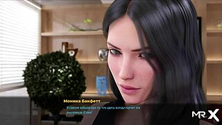 Fashionbusiness humiliation ramps up at work in this anime game scene