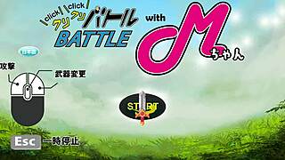 click click battle m female knight strips clothes rips gear naked tits fight ep 1