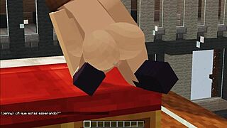 FUCKING THIS MILF'S JUICY PUSSY TITS BOUNCING IN MINECRAFT JENNY MOD!