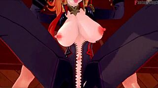 Mavuika Fucks Naked in Jeans Office Genshin Impact Fantasy