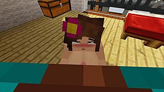 FUCKING THIS MILF'S JUICY PUSSY TITS BOUNCING IN MINECRAFT JENNY MOD!