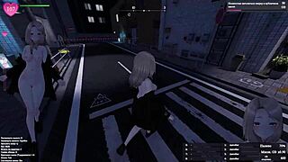 uh she grabs that dildo in fitting room masturbating squirting for old man watching hentai game