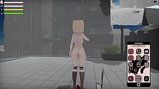 Public lingerie babe exposes ass pussy outdoor game tease