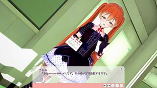 I crave this Koikatsu cosplay girl's panty flash for club recruitment