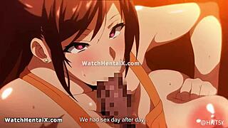 Chubby Anime Wife Cheats with Boss Doggy Creampie