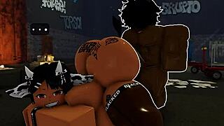 nagatoro bends for quick bbc pounding in roblox roleplay 🍑🍆