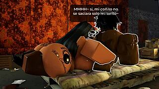 nagatoro bends for quick bbc pounding in roblox roleplay 🍑🍆