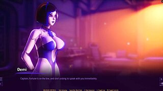 Captain slams monster cock into alien crew again in Subverse hentai game