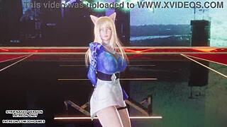 akali and ahri shake their asses in uncensored kda kpop dance hentai