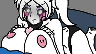 Fnaf puppet spreads legs for deep hentai penetration