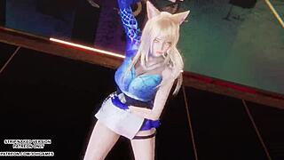 akali and ahri shake their asses in uncensored kda kpop dance hentai